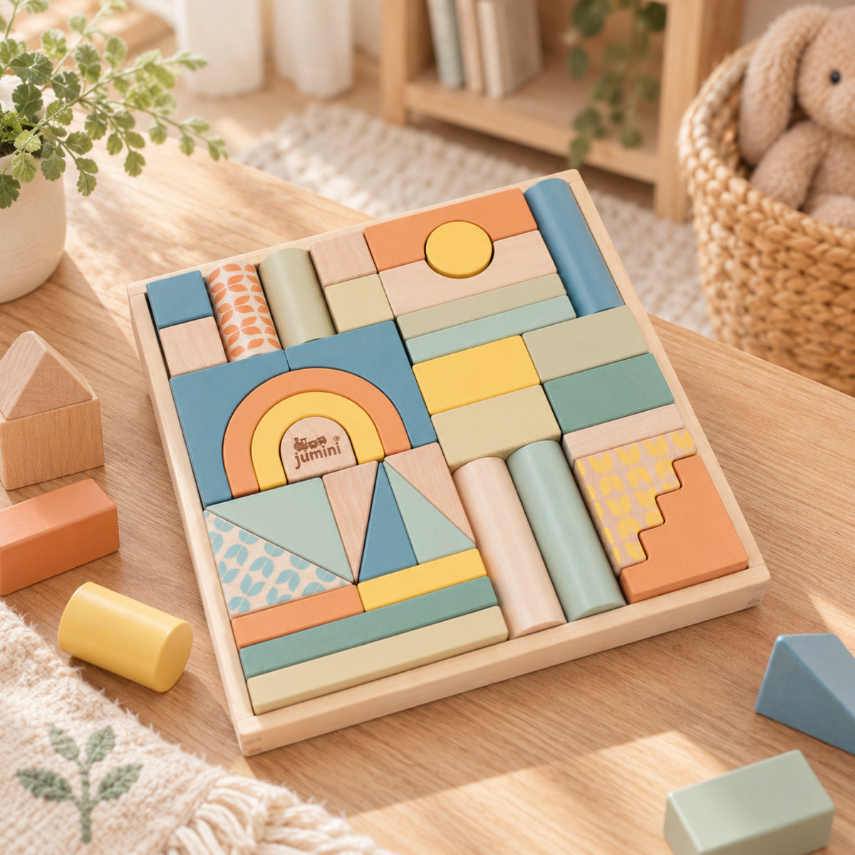 Jumini Retro Block Set with tray