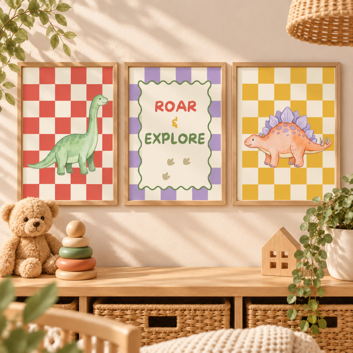 Dinosaur Nursery Prints- Set of 3